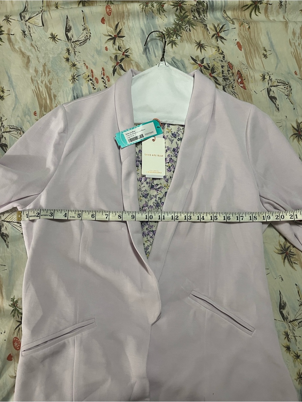 Skies Are Blue Pale Lilac Open-Front Blazer - Picture 9 of 10